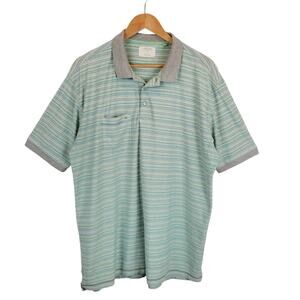 LinkSoul John Ashworth & Co Golf Polo Shirt Green Blue Size XL